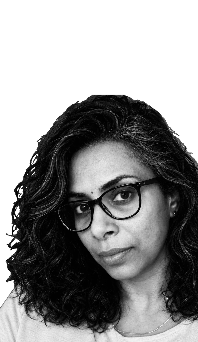 Portrait of Sunitha Gopal, artist at ISOAG Gallery, Dubai